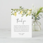 シトロンレモンシトラス結婚ズサンキューカード 招待状 (スタンド正面)