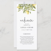 シトロンレモンシトラス結婚式 プログラム (正面)