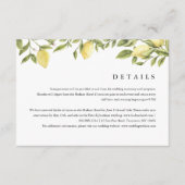 シトロンレモンシトラス詳細&宿泊施設 エンクロージャーカード (正面)