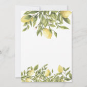 シトロンレモンブライダルシャワー招待 招待状 (裏面)