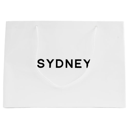 シドニエレガントー抱き枕（白黒） ラージペーパーバッグ (正面)