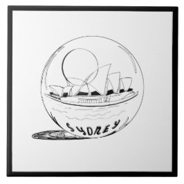 シドニモダンスタイリッシュー大学白黒 タイル