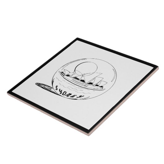 シドニモダンスタイリッシュー大学白黒 タイル (側面)