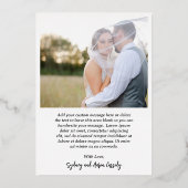 シドニモダンー結婚ズサンキューカード 箔招待状 (裏面)