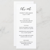 シドニモダンー結婚ズ メニュー (正面/裏面)