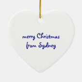 シドニーからのメリークリスマス セラミックオーナメント (裏面)