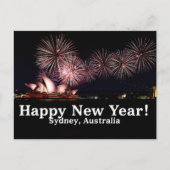 シドニーで新年の花火を楽しむ ポストカード (正面)
