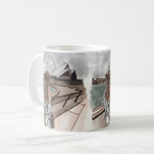 シドニーのオペラハウスで女の子。 コーヒーマグカップ (正面左)