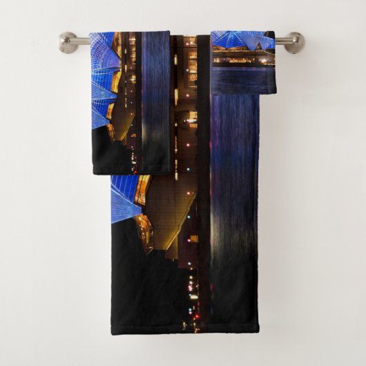 シドニーのオペラハウスの鮮やかなライトショー バスタオルセット (インサイチュ)