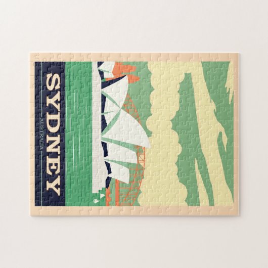 シドニーのオペラハウス&ハーバーブリッジ2、旅行 ジグソーパズル (横)