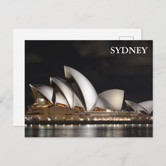 シドニーのオペラハウス、ハーボオーストラリア ポストカード (正面/裏面)