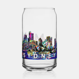 シドニーのグラフィティとモノグラム ガラス缶