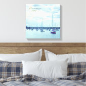 シドニーのシーンヨットオンハーバードラモイン キャンバスプリント (インサイチュ (寝室))