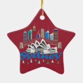 シドニーのスカイラインのオーナメント セラミックオーナメント (裏面)