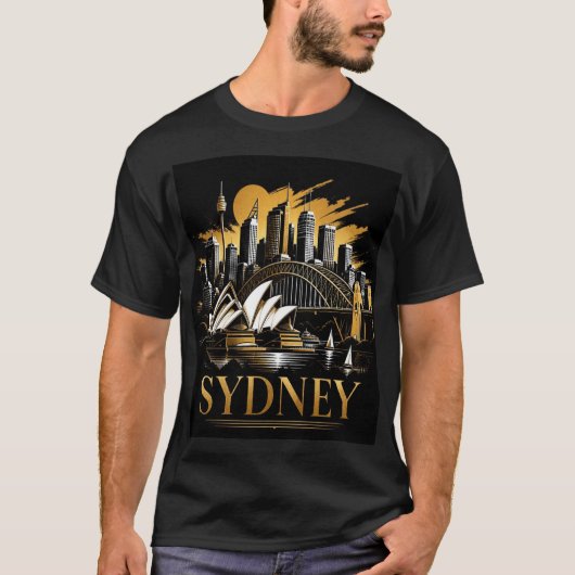 シドニーのスカイライン Tシャツ (正面)
