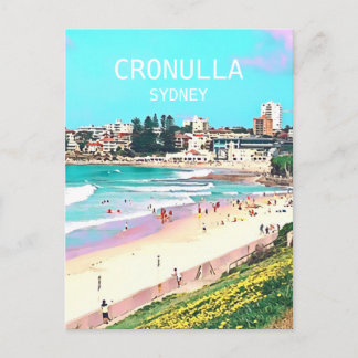 シドニーのビーチのCronullaのデジタル芸術旅行 ポストカード
