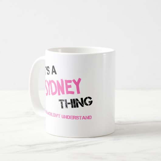 シドニーの名前が分からないこと コーヒーマグカップ (正面左)