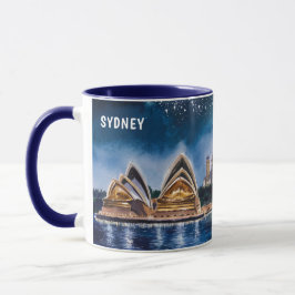 シドニーの夜景の水彩画 #2 マグカップ