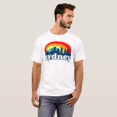 シドニーの虹のスカイライン Tシャツ (正面フル)