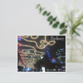 シドニーの鮮やかな光の線 ポストカード (スタンド正面)