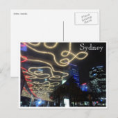 シドニーの鮮やかな光の線 ポストカード (正面/裏面)