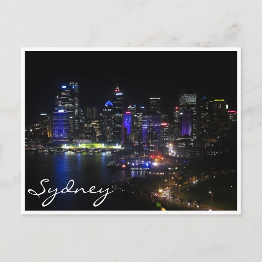 シドニーの鮮やかな紫 ポストカード (正面)