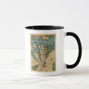 シドニーのAustraliaPanoramicの地図 マグカップ
