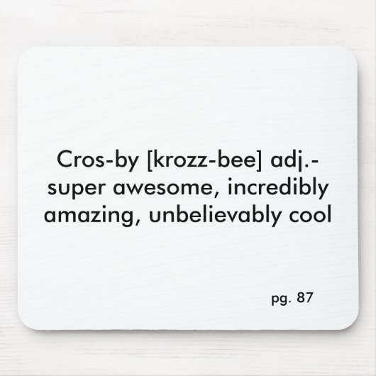 シドニーのcrosby定義 マウスパッド (正面)