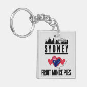 シドニーはフルーツミンチェパイの街並みが大好き キーホルダー (正面左)