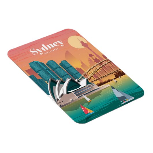 シドニーへの旅行アート旅行オーストラリア マグネット (右側)