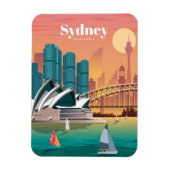 シドニーへの旅行アート旅行オーストラリア マグネット (縦)