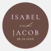 シドニーエスプレッソブラウン結婚式の引き出物 ラウンドシール (正面)