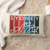 シドニーオペラハウスの抽象アート - 旅行好きのためのギフト ランバークッション (ブランケット)