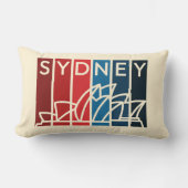 シドニーオペラハウスの抽象アート - 旅行好きのためのギフト ランバークッション (正面)