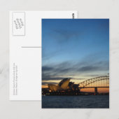 シドニーオペラハウスアットナイトフォール ポストカード (正面/裏面)