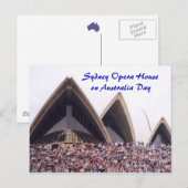 シドニーオペラハウスオンオーストラリアデイ ポストカード (正面/裏面)