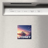 シドニーオペラハウスオーストラリアのサンセットブリッジ マグネット (インサイチュ (食洗機))