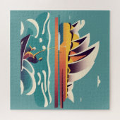 シドニーオペラハウスオーストラ絵画リアのお土産 ジグソーパズル (横)