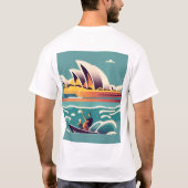シドニーオペラハウスオーストラ絵画リアのお土産 Tシャツ (裏面)