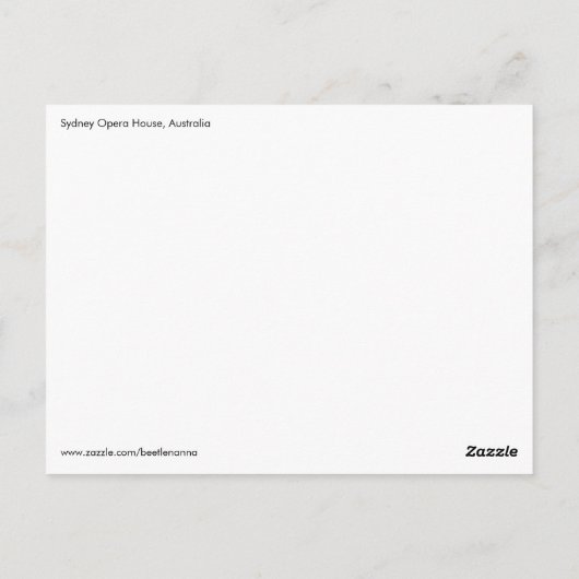 シドニーオペラハウスヴィンテージトラベルアートポストカード ポストカード (裏面)