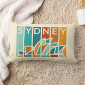 シドニーオペラハウス抽象芸術旅行愛好家 ランバークッション (ブランケット)