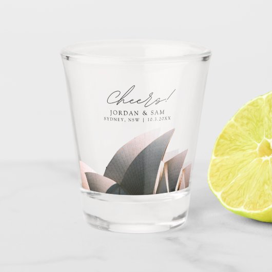 シドニーオペラハウス結婚式の引き出物応援ショットグラス ショットグラス (正面)
