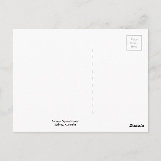 シドニーオペラハウス – シドニー，オーストラリアのはがき ポストカード (裏面)