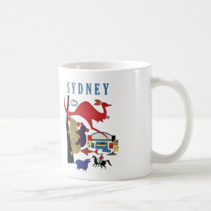 シドニーオーストラリアのかわいいおもしろい旅行記念品 コーヒーマグカップ