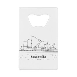 シドニーオーストラリアアートバケーションスケッチバケーションアート クレジットカード栓抜き