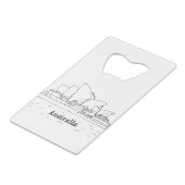 シドニーオーストラリアアートバケーションスケッチバケーションアート クレジットカード栓抜き (裏面アングル)