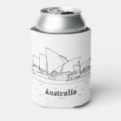 シドニーオーストラリアアートバケーションスケッチバケーションアート 缶クーラー (缶裏面)
