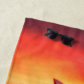 シドニーオーストラリアオペラハウスオレンジスカイ ビーチタオル (インサイチュ)