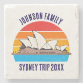 シドニーオーストラリアオペラハウスカスタムキープサケ ストーンコースター (正面)