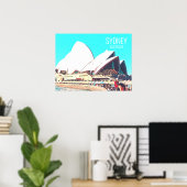 シドニーオーストラリアオペラハウストラベルプリント ポスター (ホームオフィス)